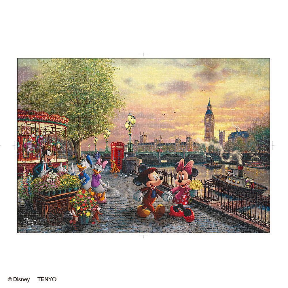 ジグソーパズル 1000ピース 「Mickey and Minnie in London」 スペシャルアートコレクション 〈キャンバススタイ