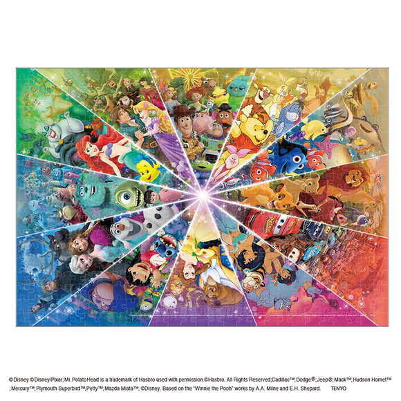 ステンドアート ジグソーパズル ぎゅっと500ピース 「Color Circle(Disney&Disney/Pixar）」 マルチアングル DSG-500-650