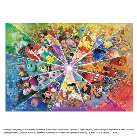 ピュアホワイト ジグソーパズル 1000ピース 「Color Circle(Disney&Disney/Pixar)」 マルチアングル DP-1000-870 